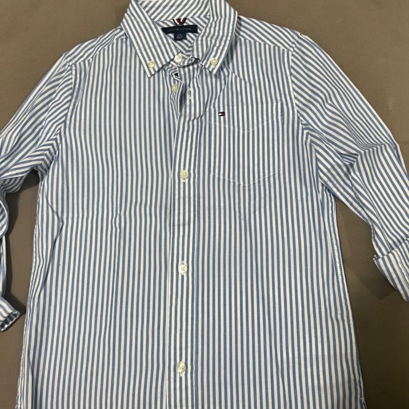 Camisa social infantil tommy hot sale hilfiger