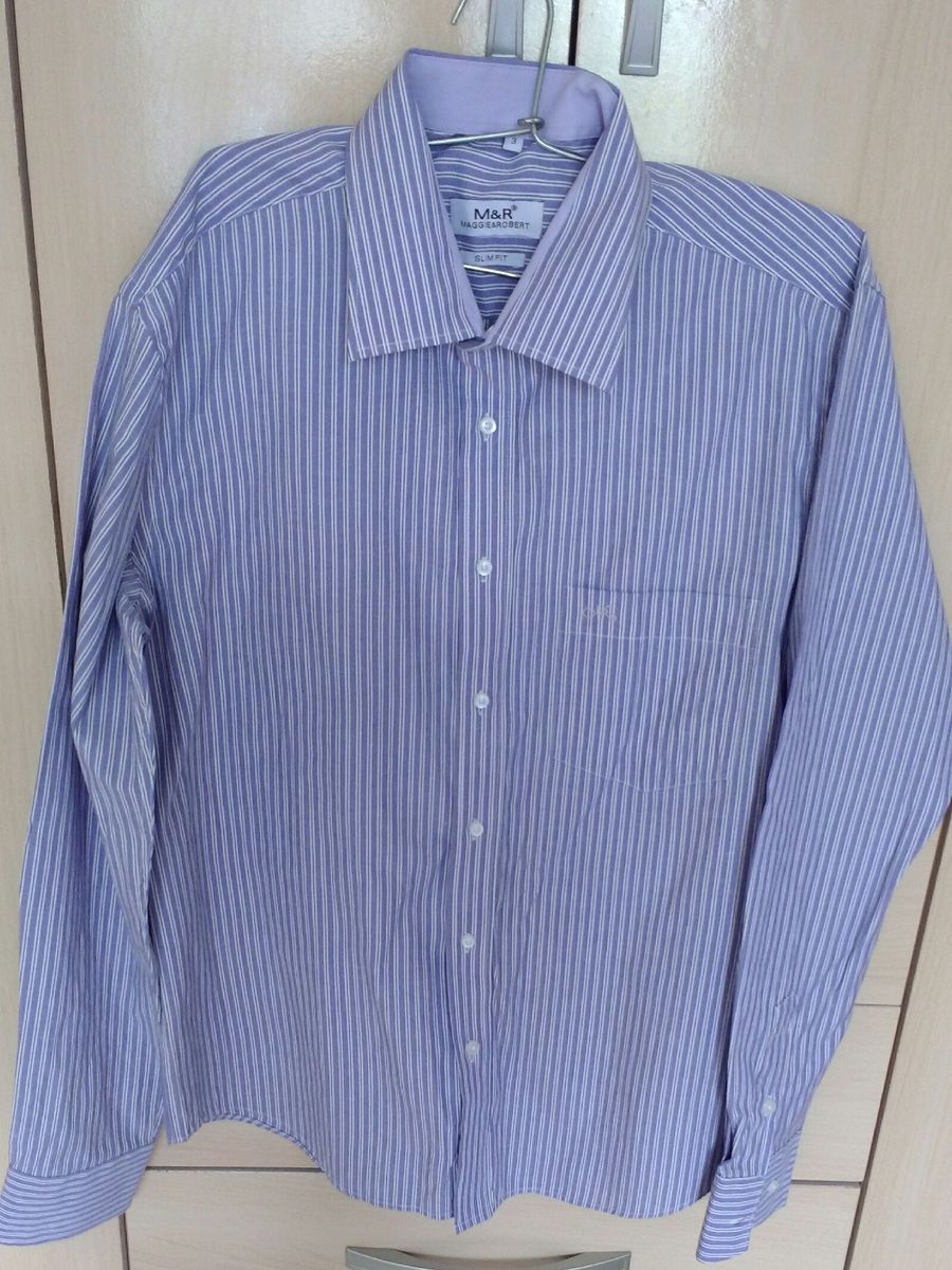 camisa social com listras