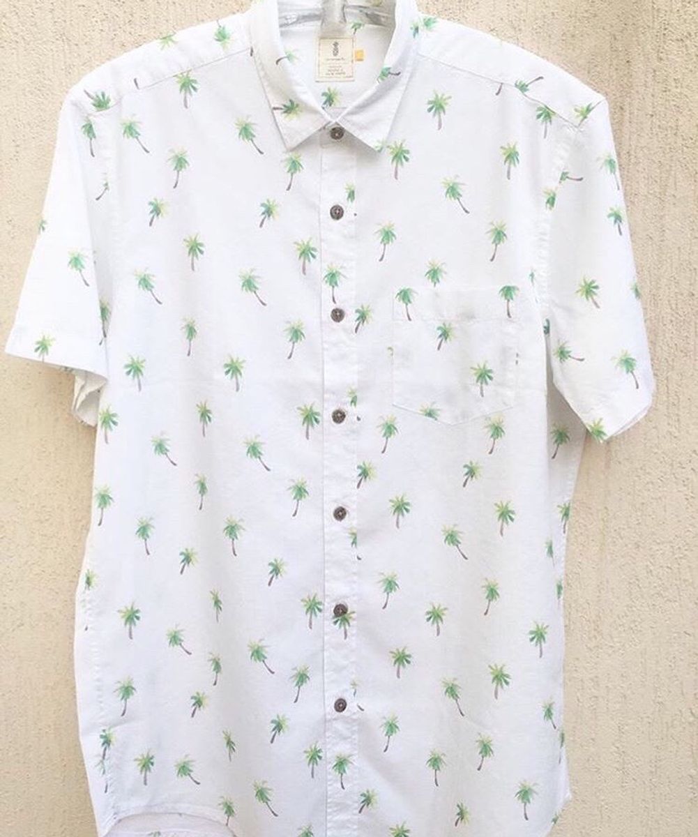 camisa social manga curta florida