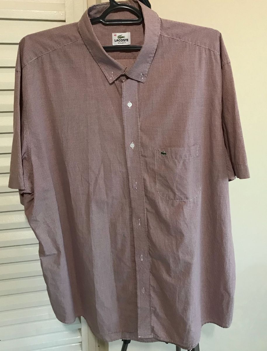 Camisa Social Manga Curta | Camisa Masculina Lacoste Usado 26799515 ...