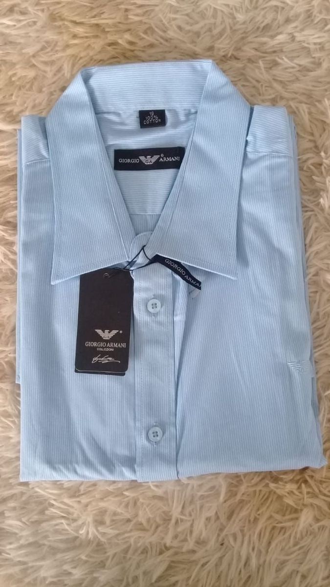 camisa social armani masculina