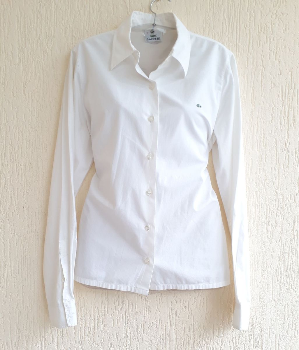 camisa social feminina branca manga longa