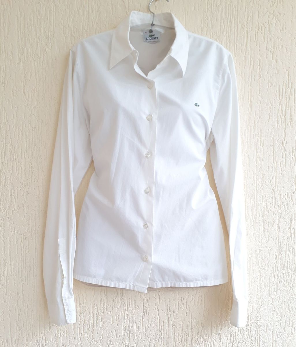 camisa social feminina lacoste