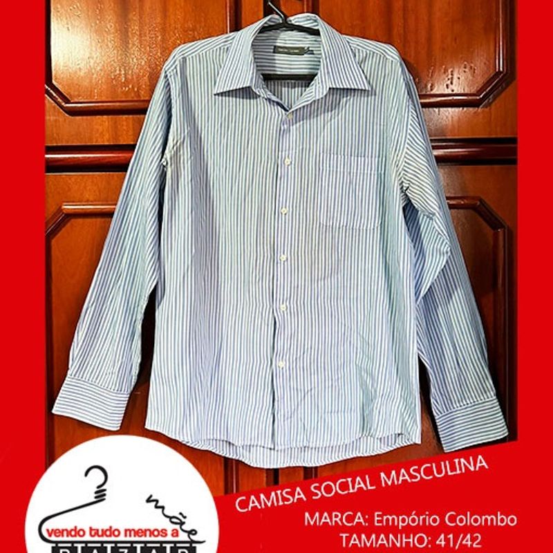 Camisa social best sale masculina colombo