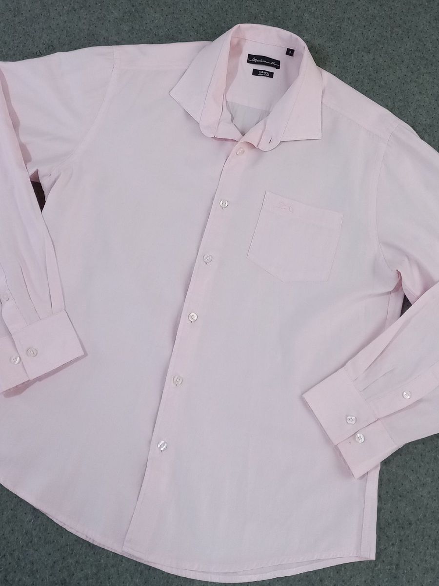 Camisa Social Masculina Alfaiataria Tng Rosa Tamanho 5 | Camisa ...
