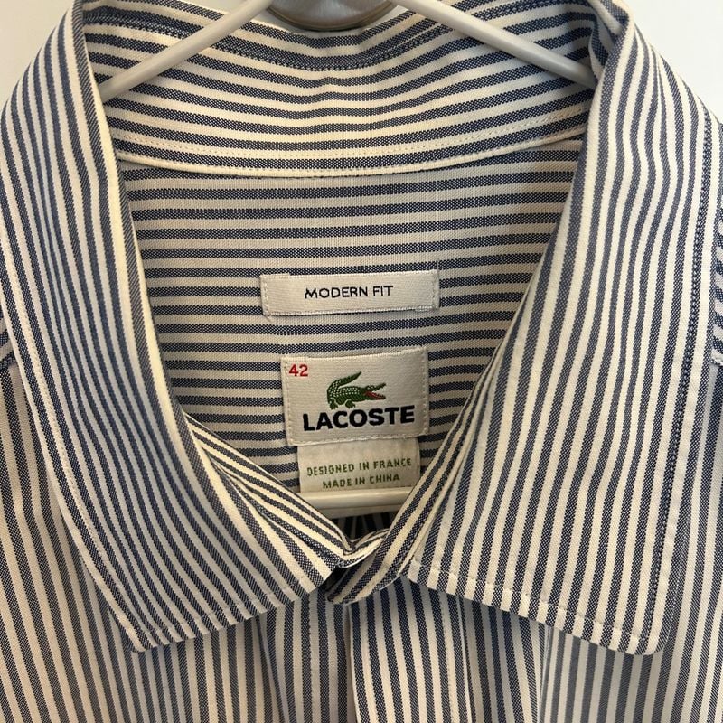 Camisa social 2024 lacoste listrada