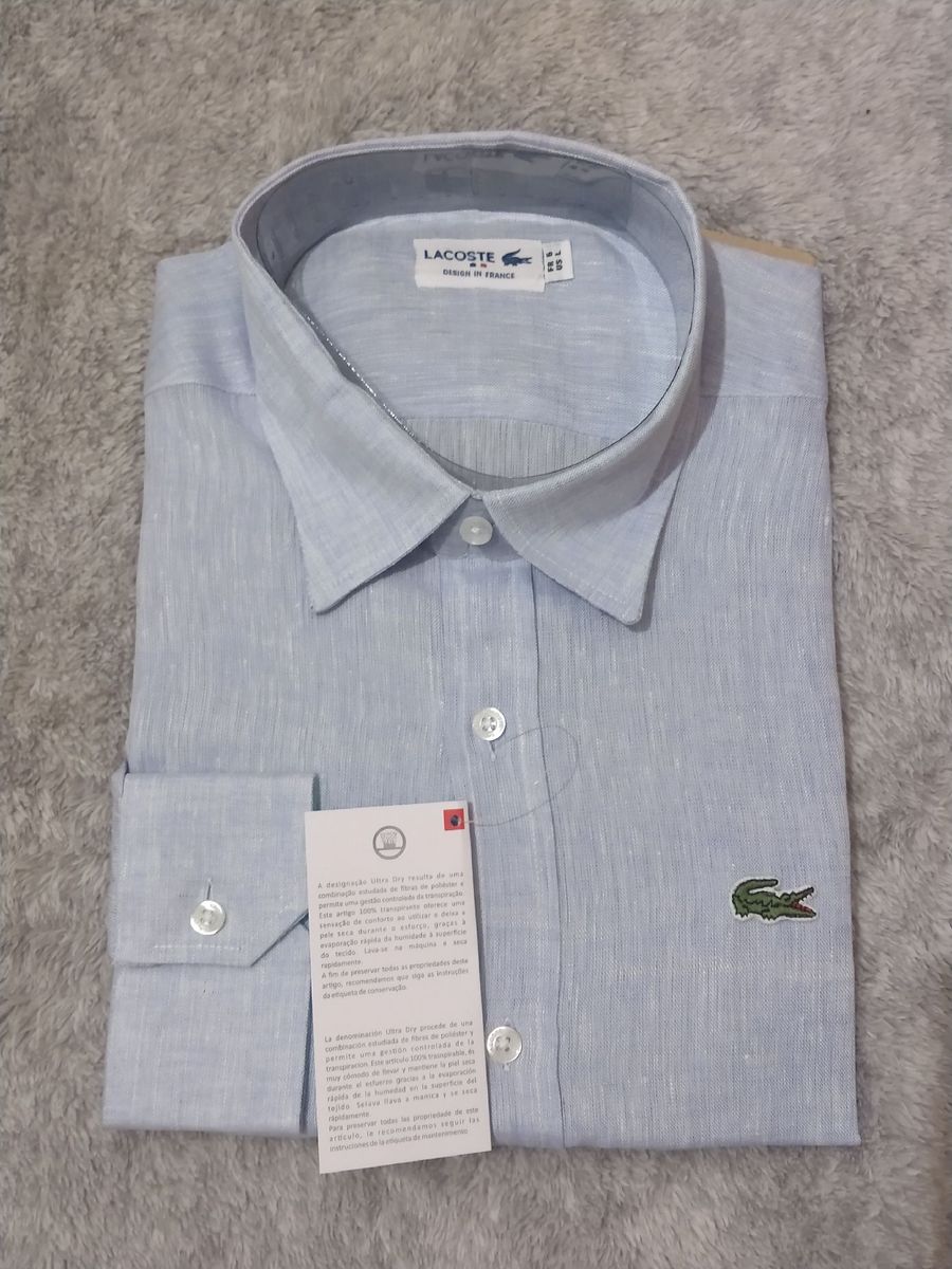 camisas sociais lacoste