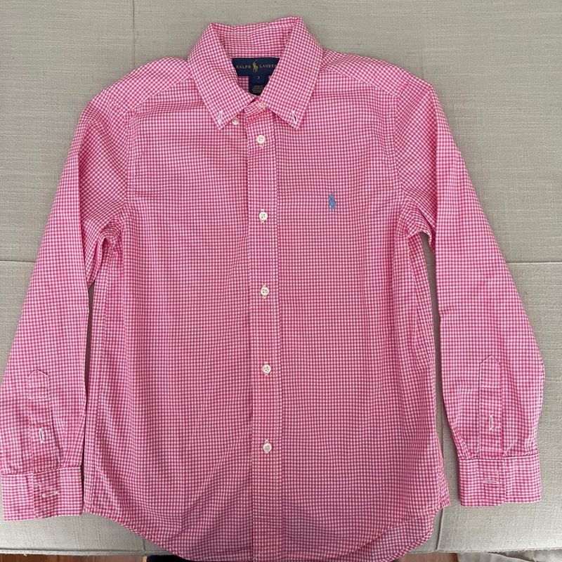 Camisa Polo Infantil Polo Ralph Lauren Original Rosa Feminina
