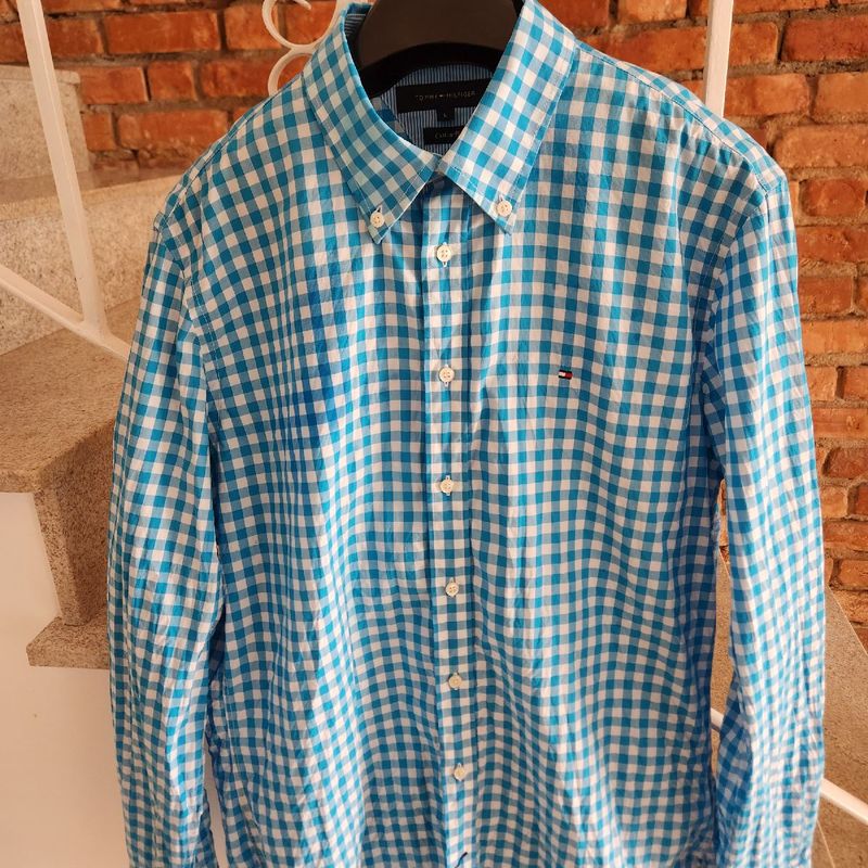Camisa Social Quadriculada Tommy Hilfiger Tommy Hilfiger Usado