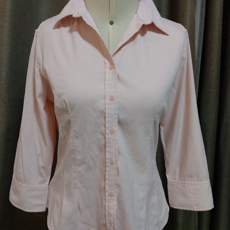 Camisa social feminina cheap rosa bebe