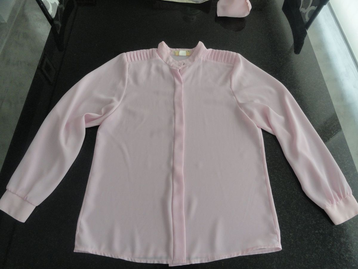 camisa social rosa bebe