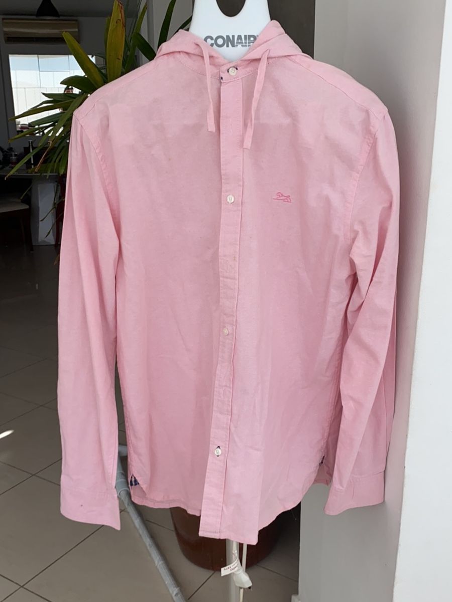 Camisa Social Rosa com Capuz Tng | Camisa Masculina Tng Usado 81104061 ...