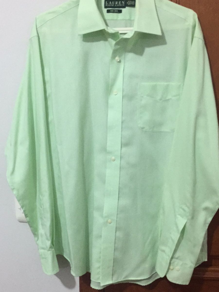 camisa social verde agua masculina