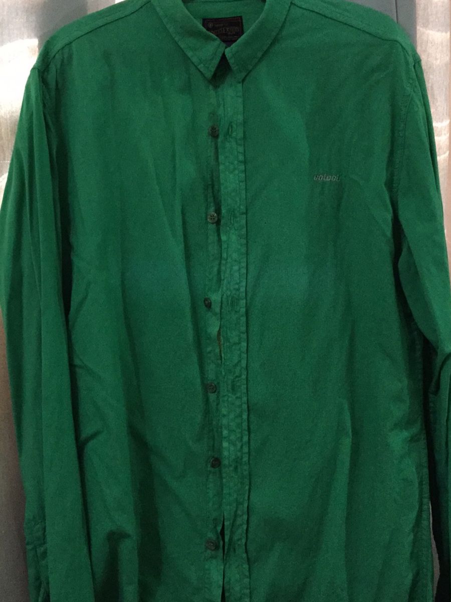 camisa verde social