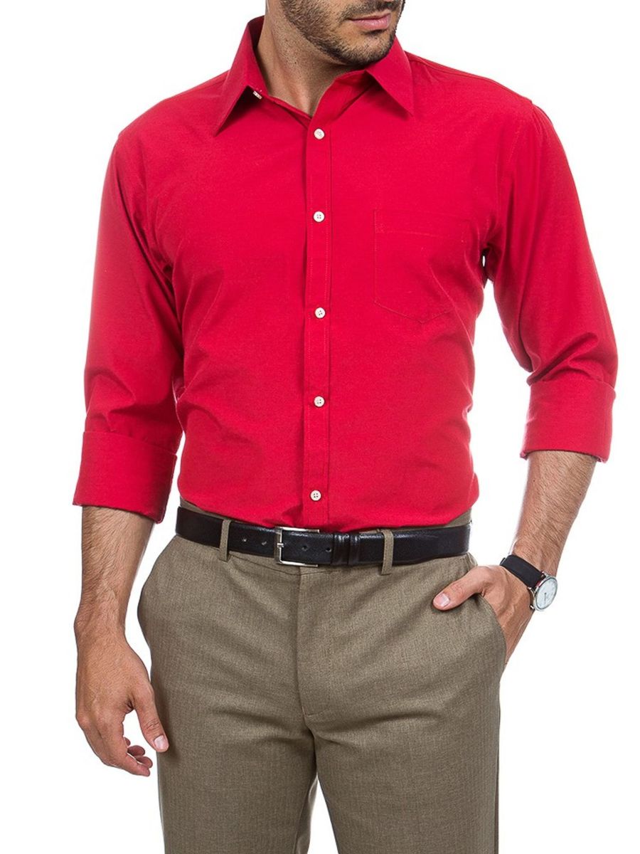 camisas social vermelha