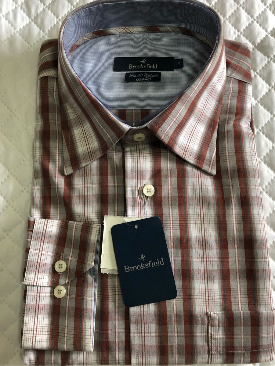 camisa social masculina brooksfield