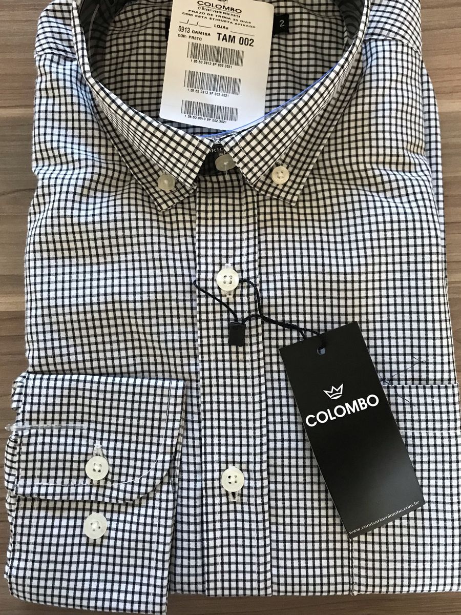 camisa social colombo masculina