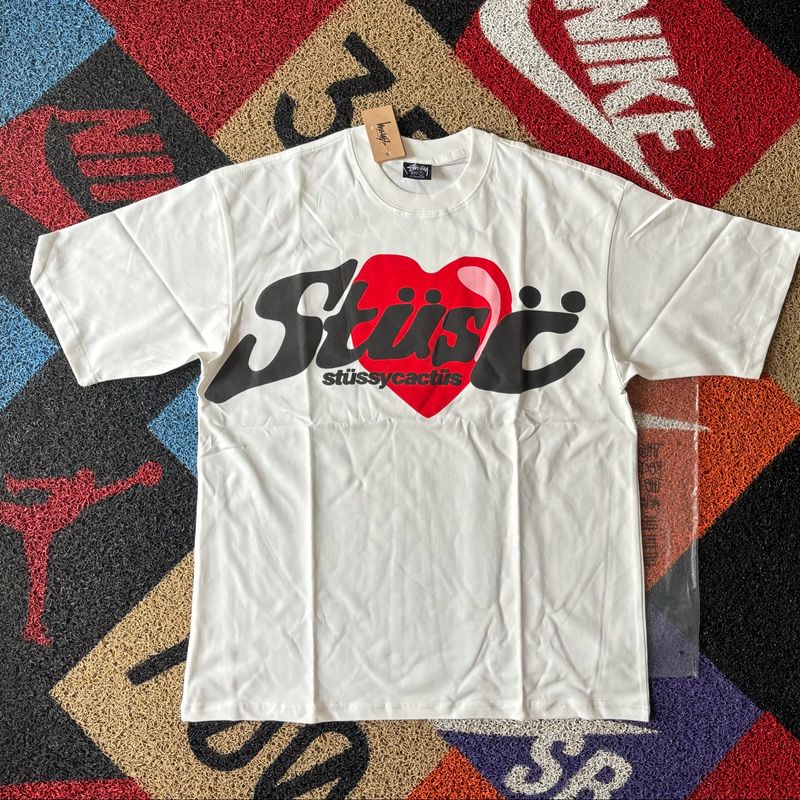 シャツ Stussy CPFM & HEART SHIRT Camisa Stussy X Cpfm Cactus Heart | Camiseta Masculina Stussy