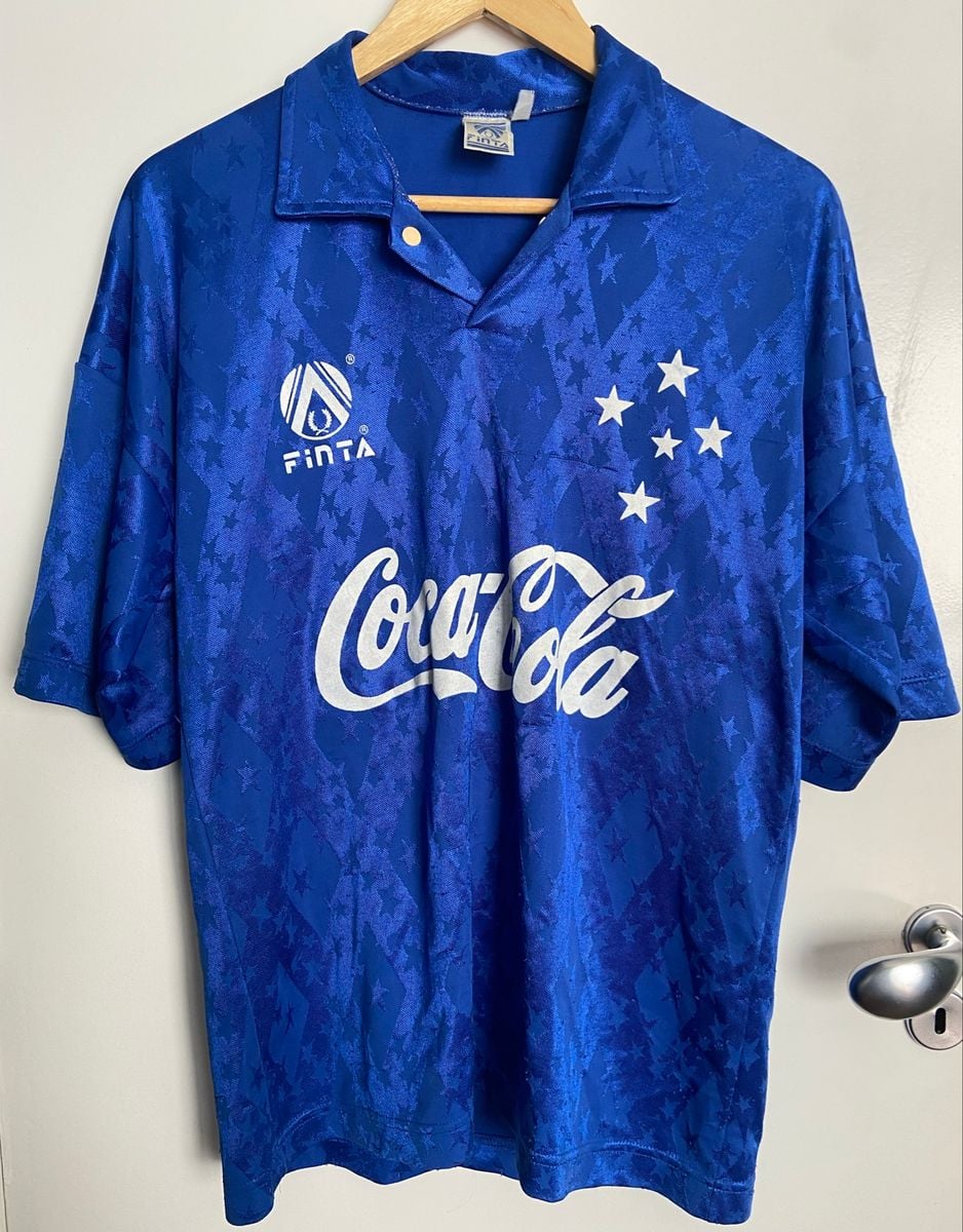 Camisa Time de Futebol Cruzeiro Patrocínio Coca Cola Original da Época ...