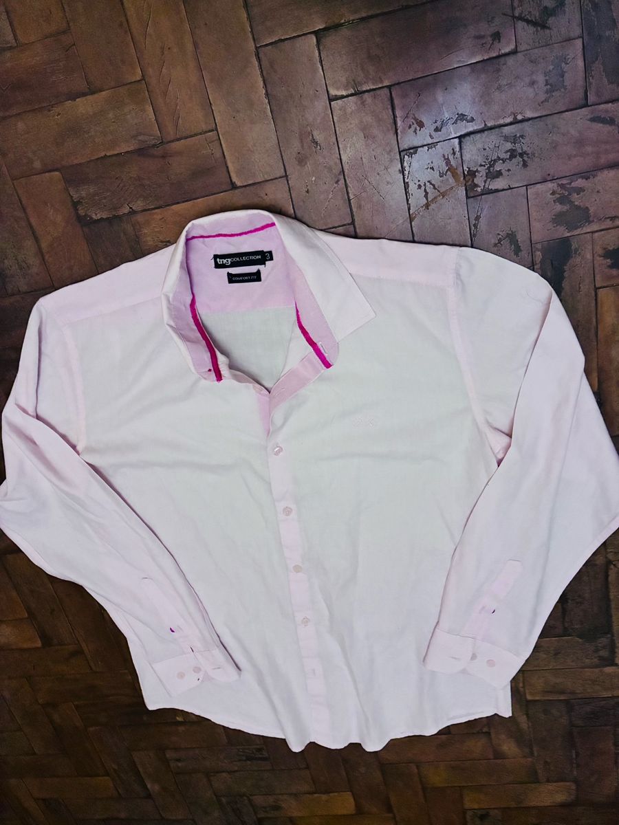 Camisa Tng Collection Rosa Claro G | Camisa Masculina Tng Nunca Usado ...