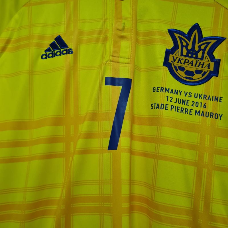 Camisa Ucrânia Away 2016 Tamanho M Yarmulenko Adidas Nunca