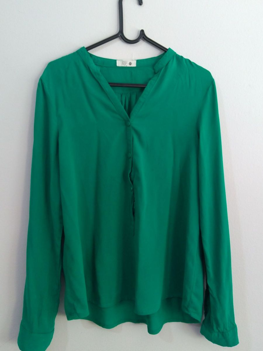camisa social verde esmeralda