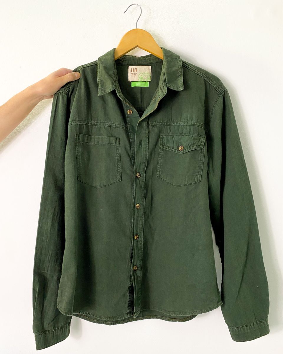 Camisa Verde Militar Camisa Feminina Equivoco Jeans Nunca Usado