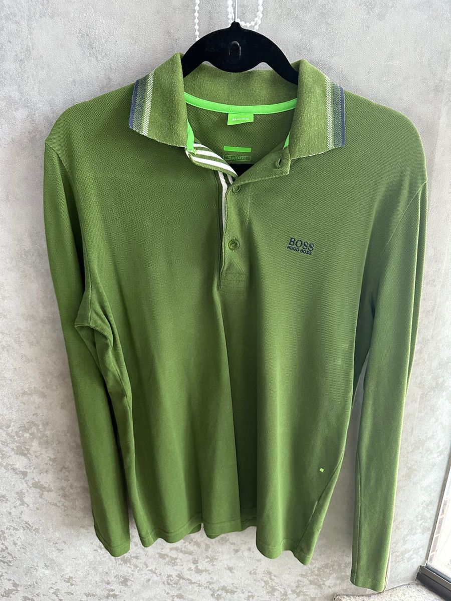 Camisa Verde Hugo Boss Manga Longa Tamanho S Na Etiqueta Hugo Boss Usado 96085711 enjoei