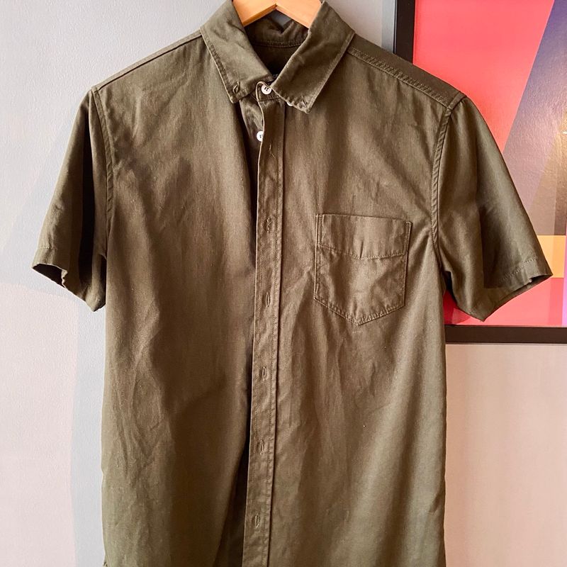 Camisa verde militar store renner