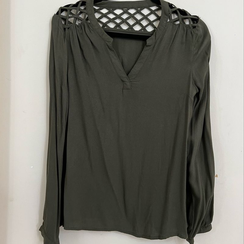 Camisa verde store militar feminina renner