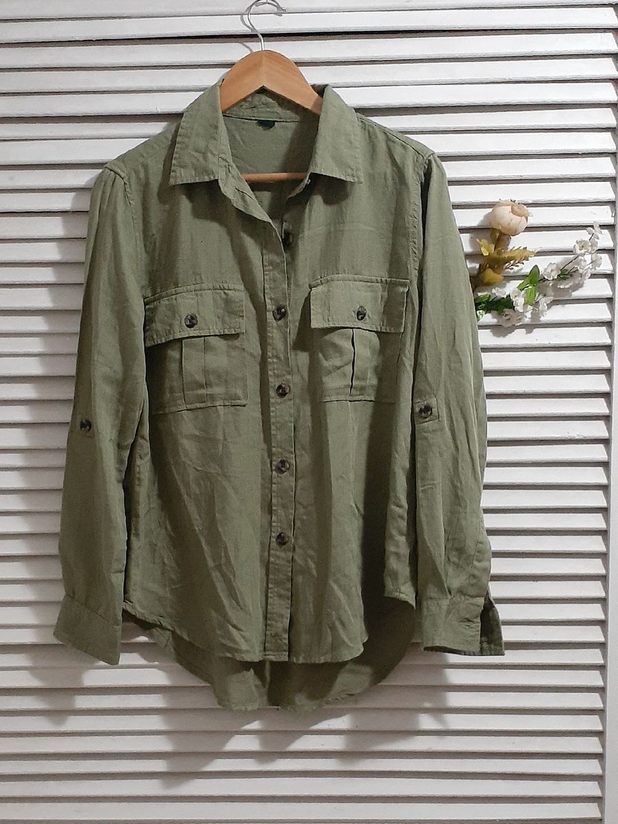 camisa verde militar renner