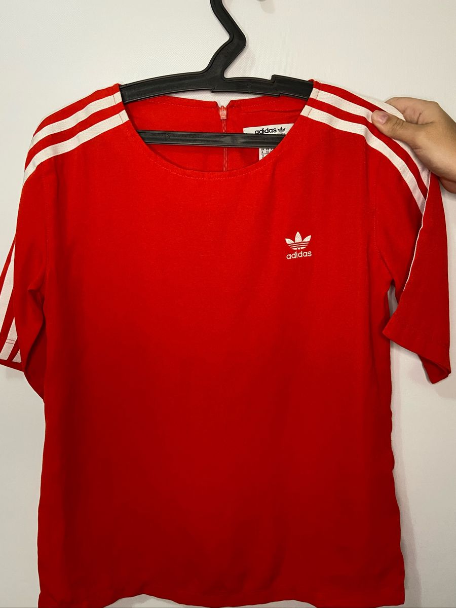 camisa vermelha da adidas