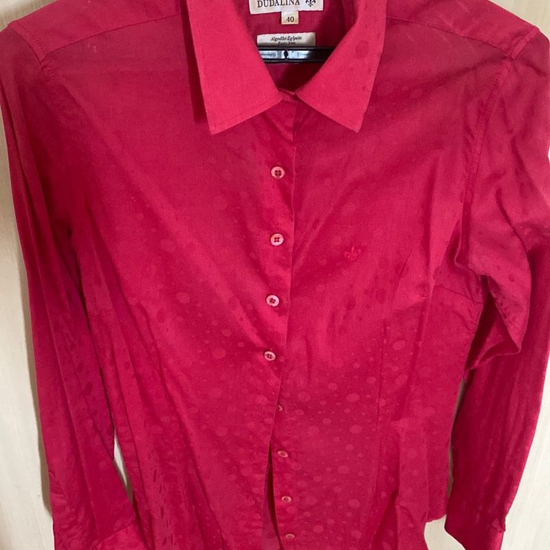 Camisa vermelha 2024 feminina dudalina