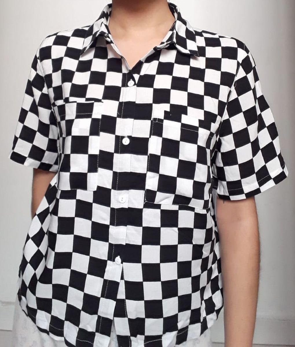 renner blusa quadriculada