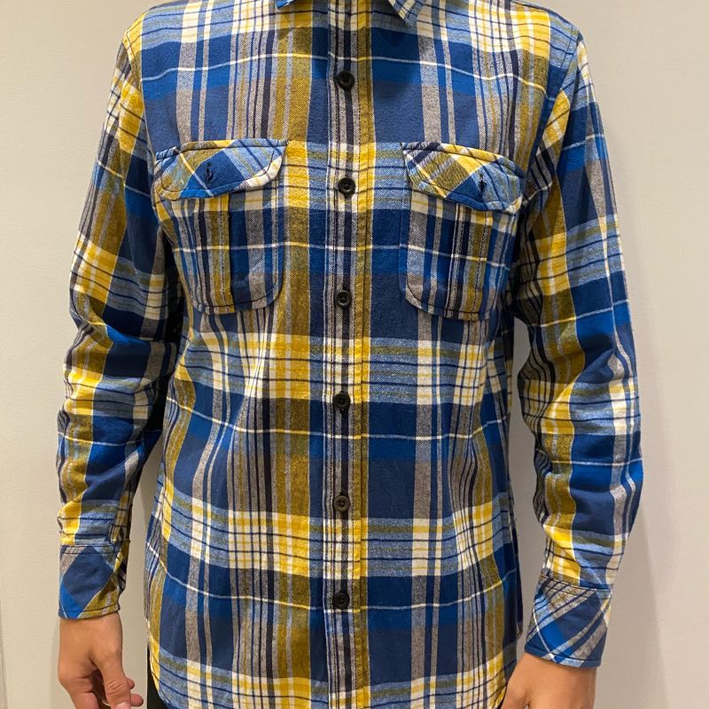 Camisa xadrez azul e amarelo - 99619I0415U832916