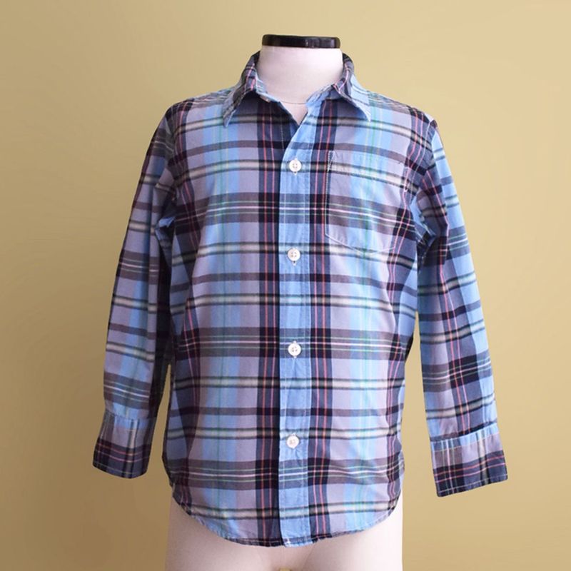 Camisa GAP Xadrez Azul - Compre Agora