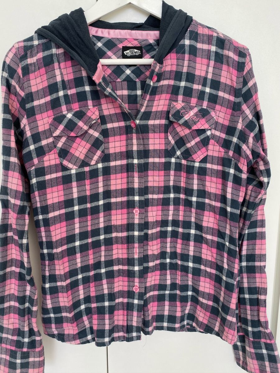 camisa xadrez vans feminina