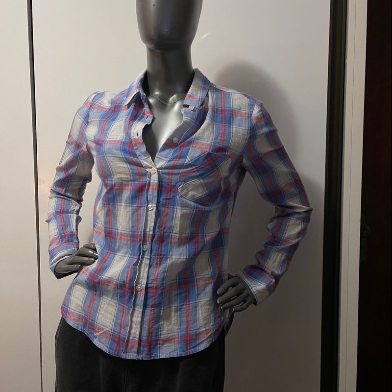 Camisa xadrez best sale feminina c&a