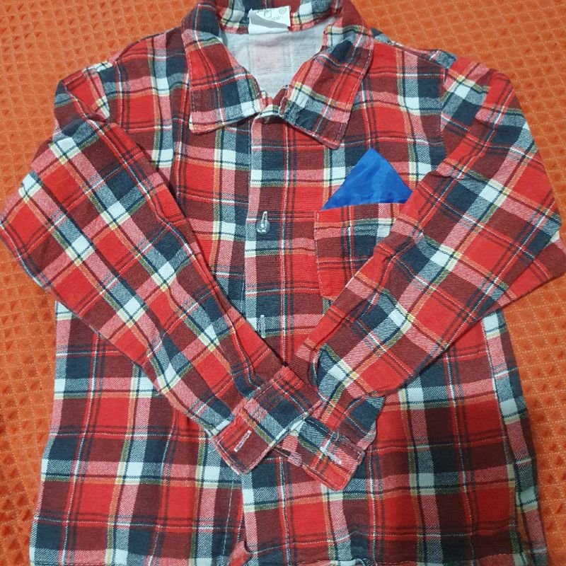 Camiseta Xadrez Vermelha Festa Junina Infantil Menino