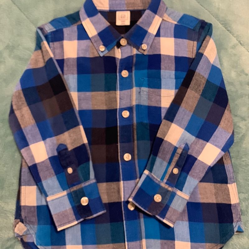 Camisa GAP Xadrez Azul - Compre Agora