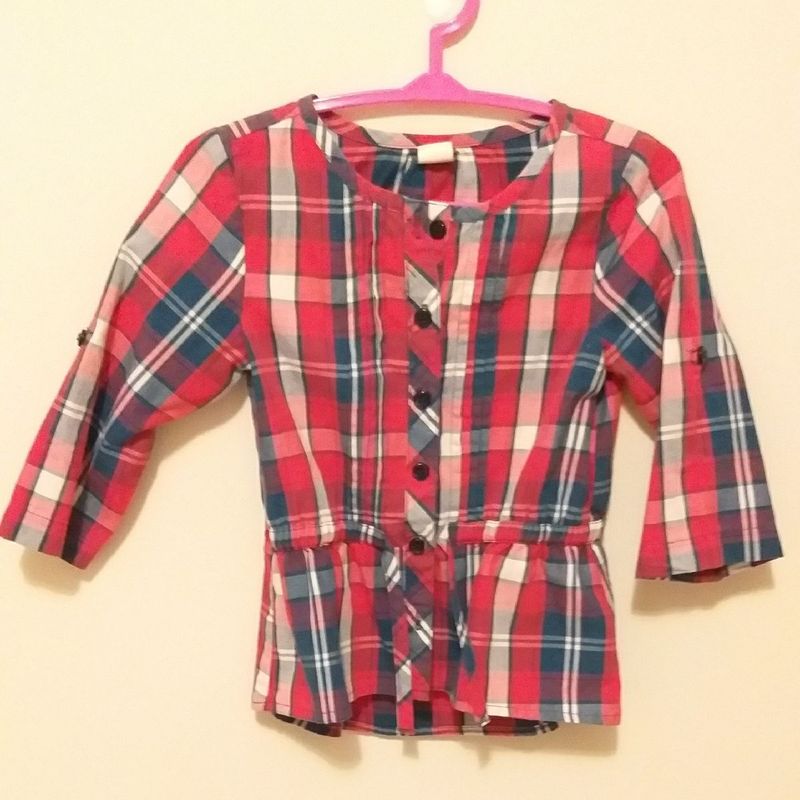 Camisa xadrez best sale infantil menina