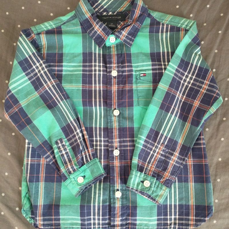 Camisa xadrez store tommy hilfiger infantil