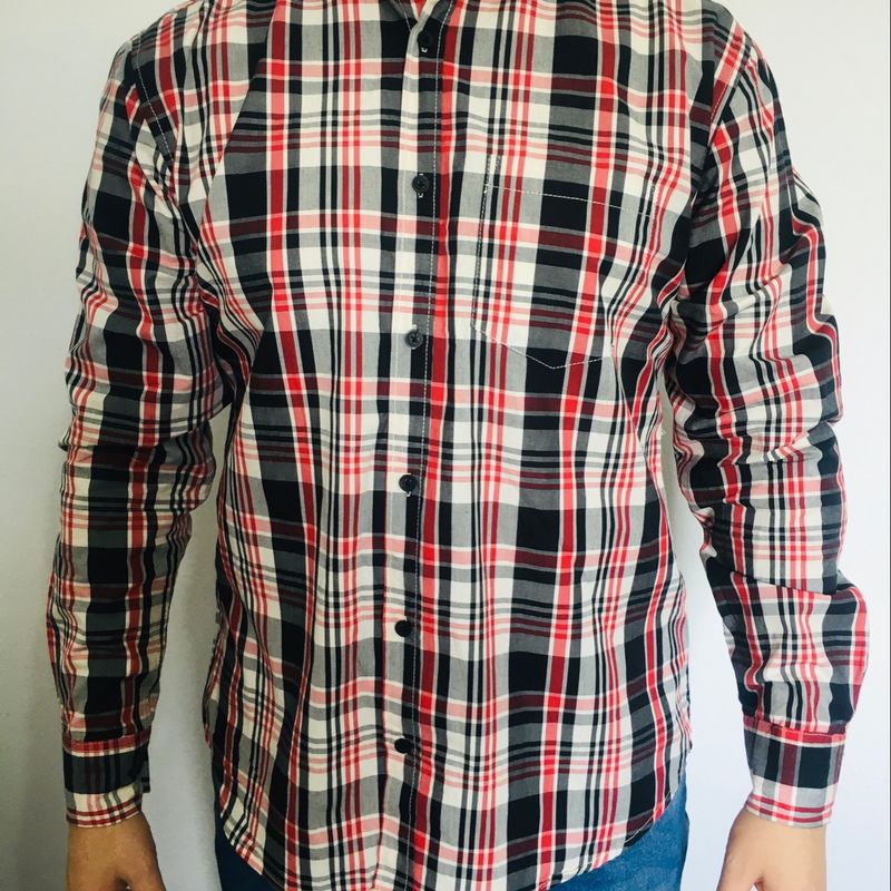 Camisa xadrez best sale tng masculina