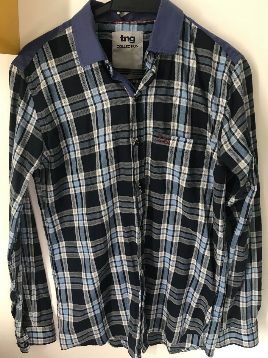 camisa xadrez tng masculina