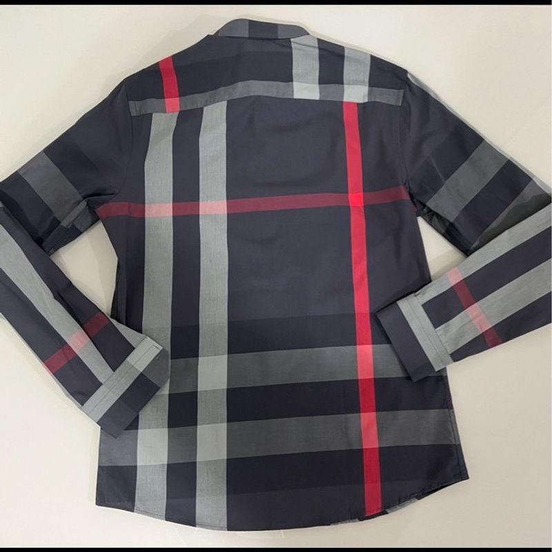 Camisa xadrez burberry replica cheap