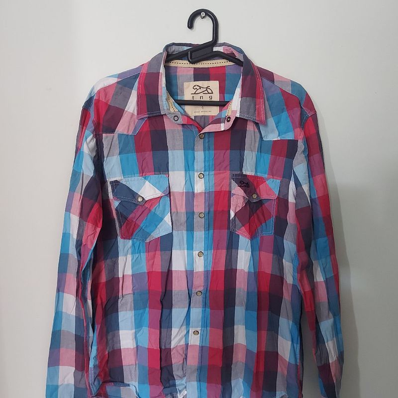 Camisa xadrez tng store masculina