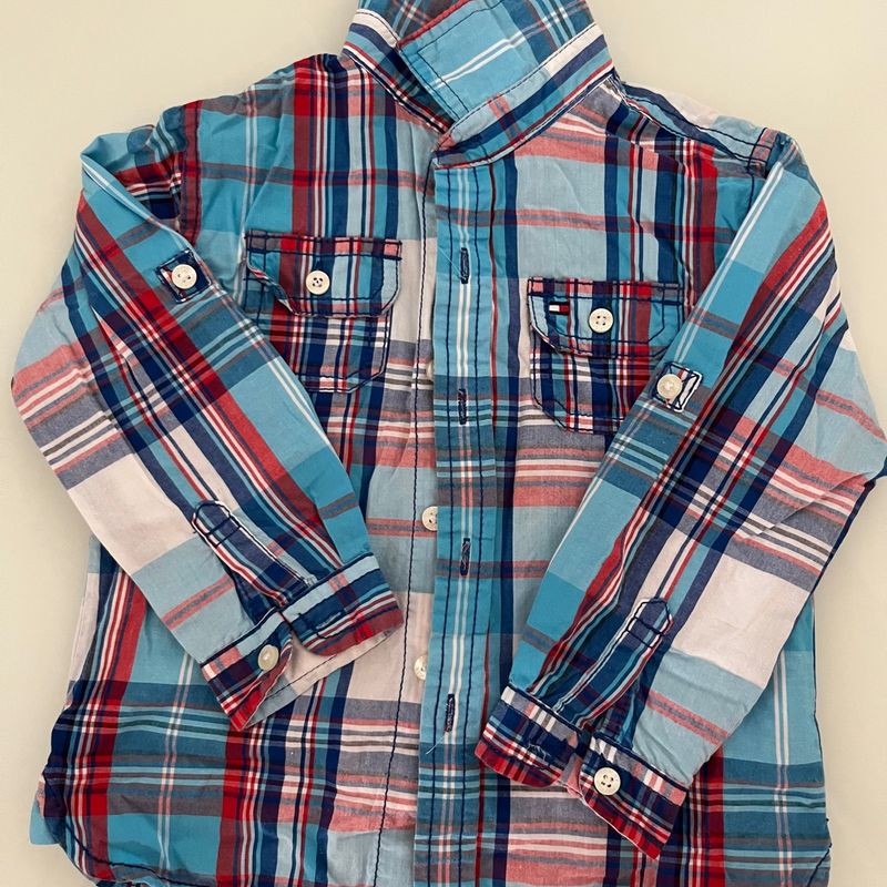 Camisa xadrez tommy hilfiger hot sale infantil