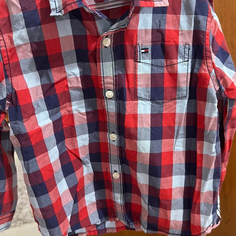 Camisa xadrez store tommy hilfiger infantil