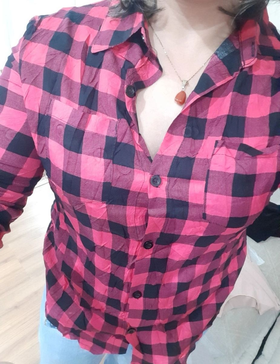 Camisa Xadrez Camisa Feminina Ms Fashion Nunca Usado 87079840