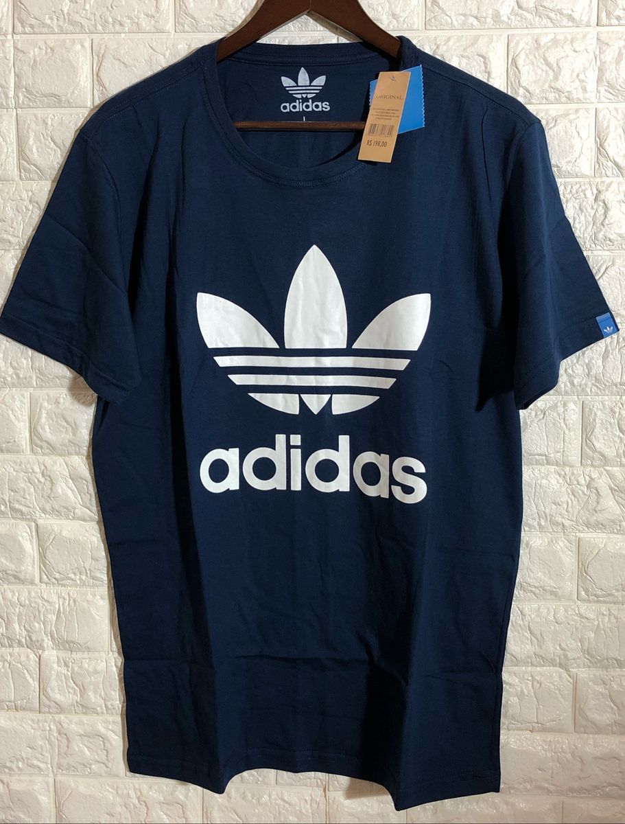 camisa da adidas azul